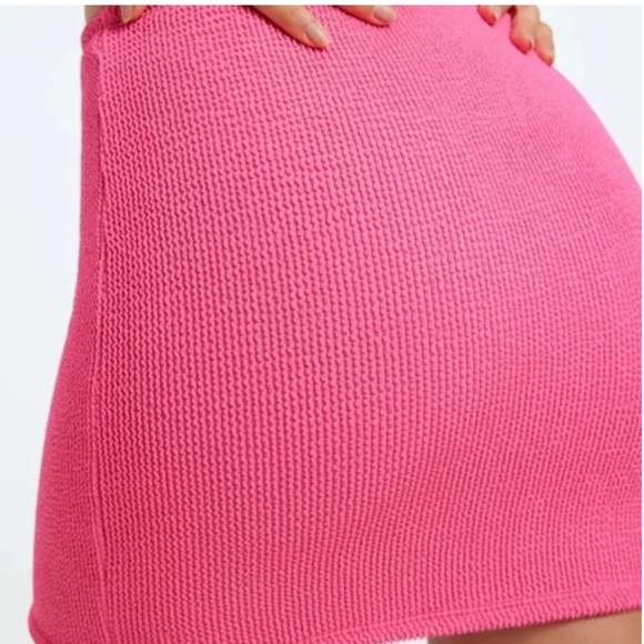 NWOT‎ Good American Pink Always Fits Swim Mini Skirt ~ Size 3/4 XS - Picture 4 of 7